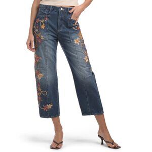 DRIFTWOOD JEANS denim Heather Lillies And Lassos Barrel Leg Jeans